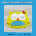 Owl shaped ceramic bowl in bright color for sale